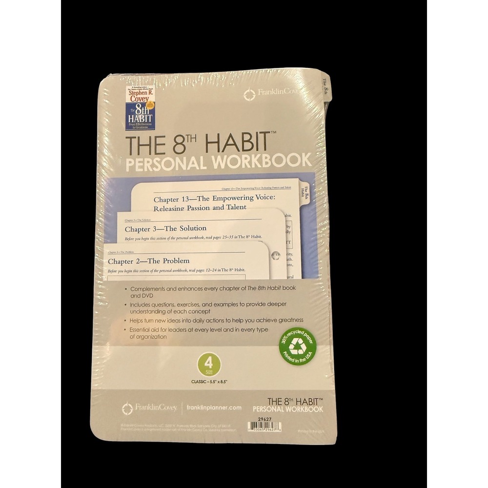 Franklin Covey The 8th Habit Personal Workbook Size 4 Classic Refill 29627